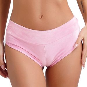 Damesshorts Damesfluwelen buitbroek Muziekfestivalkleding Yoga Gym Fitness Nachtclub Rave Party-kostuums voor paaldansen