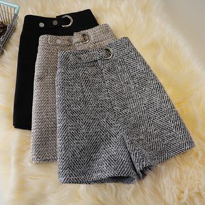 Dames shorts wollen shorts shorts dames herfst en winterstijl comfortabel en veelzijdige casual broek 230418