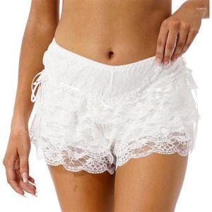 Shorts pour femmes Xingqing dentelle superposée à volants Lolita Bloomers Vintage victorien citrouille Bowknot froufrous culottes Kawaii sécurité pantalon court