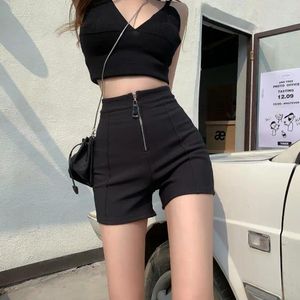 Shorts voor dames XS-5XL Dames Club Zomer Sweet High Taille Streetwear Retro American Style Zippers Dance Wear Slim Harajuku