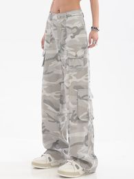 Shorts pour femmes Y2K Cargo pantalon femmes Baggy pantalon Streetwear surdimensionné pantalon Hip Hop Vintage décontracté ample Camo Camouflage pantalons de survêtement 230412