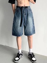 Shorts pour femmes Y2K été femmes Vintage Streetwear coréen Denim taille haute genou longueur jambe large Baggy Jorts pantalons courts Harajuku vêtements 230718