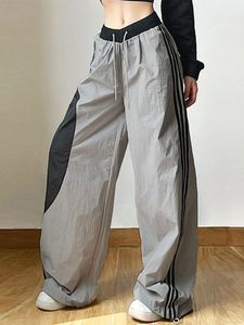 Shorts de femmes Y2k Femmes Streetwear Techwear Cargo coréen Harajuku Pantalon de piste de parachute Men Tech Pantalon de survêtement