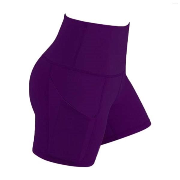 Pantalones cortos de mujer Yoga con medias cortas para mujeres Bolsillos Hombres Mujeres 2 en 1 Doble capa para correr