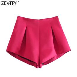 Shorts pour femme ZEVITY nouvelles femmes haute rue plis conception Bermuda dame veste pour homme short chaud Chic pantalone Cortos P1265C243128