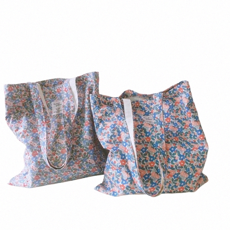 women's Shoulder Bag Large Open Pocket Cott Shop Tote Bags For Groceries Reusable Foldable Female Students Books Handbags L3lK#