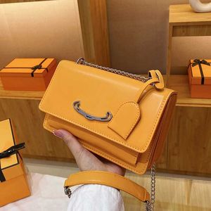 Damesschoudertassen Vivi Designer Orange Light Luxury Fashion Chain Saturn Bag Crossbody Praktische koerierstas in macaronkleur