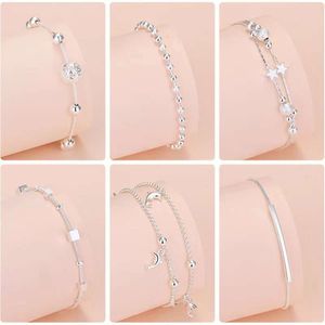 Bracelet plaqué argent pour femmes, Version coréenne Simple, accessoires exquis, petits cadeaux à la mode en cadeau
