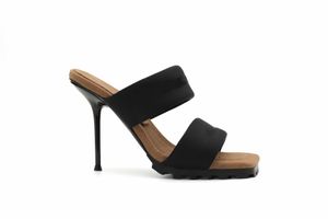 Dames zijde vierkante teen hoge hakken slippers zwart breed sho es comfortabele 10 cm jurk partij schoenen groot formaat 35-43