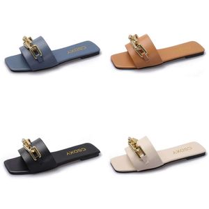Simple Sandals and Slippers voor dames Summer Nieuwe stijl One-line metalen keten Outerwear Fashion Ladies Shoes