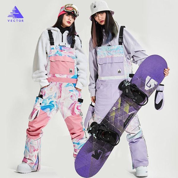 Traje de esquí para mujer, pantalones, conjuntos de Snowboard, deportes al aire libre, cálido, resistente al viento, impermeable, de secado rápido, transpirable, chaqueta de esquí para invierno para mujer