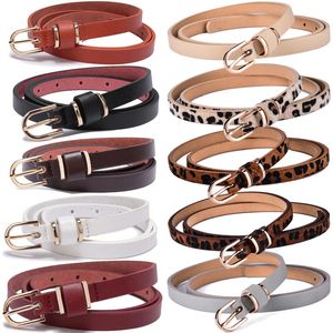 Ceinture en cuir maigre pour femmes, couleur unie, ornement de taille ou de hanches, 10 tailles, 1,5 cm de large, ceinture léopard, ceinture Cummerbund pour dames et filles 240110