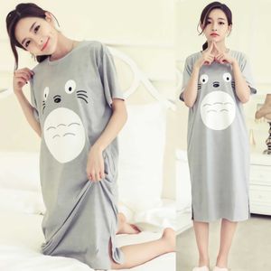 Femmes Sleep Lounge Cute Girl Totoro Chemise de Nuit Doux Dessin Animé Coton Chemise de Sommeil Été Femmes Vêtements de Nuit Robe de Nuit Lâche Lingerie Robe Robe de Maison P230511