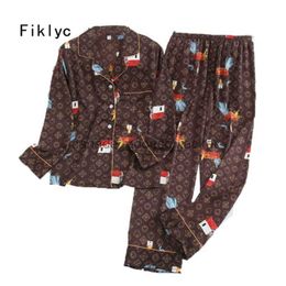Damesslaaplounge Fiklyc-ondergoed Mooie dames herenslaappakken Nachtkleding Pyjama's Pijamas Set Collectie Grote maten pyjama's Satijnen slaapkleding 210928L230913