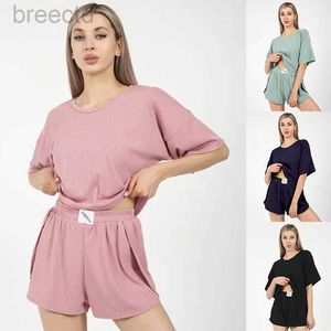 Dames slaap lounge dames pyjama's casual dragen nieuwe lente en herfst zomer casual dames pyjama sexy shorts pyjama's pyjama's thuiskleding set d240419