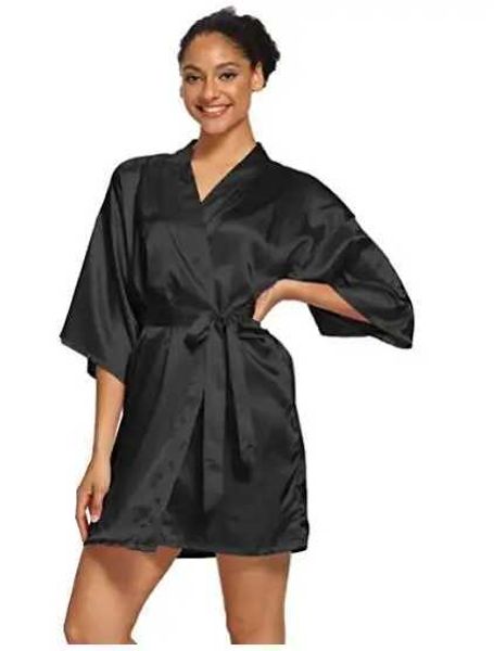 Salón para dormir para mujeres Summer Champagne Bride China Vestido de novia Satinado Satinada Nightwear Mujeres Sey Sexy Descanse para mujer Vestido de baño Kimono Negligeel2405