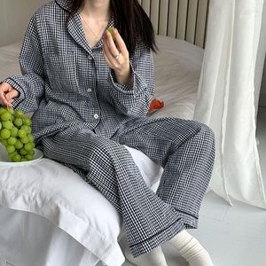 Vêtements de nuit pour femmes 2 pièces pyjamas ensembles de pyjamas de soie à lait ordinaire Femme Avocado Pijamas Vêtements de maison d'été pour femmes Pantalon à manches longues