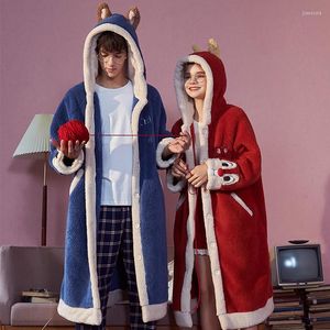 Dames slaapkleding 2023 Kerst Jonge gewaden Leuke eekhoornprint Cardigan Hooded pyjama's broer en zuster Home paar Casual tops