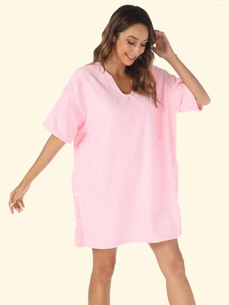 Vêtements de sommeil pour femmes 2024 jupe de serviette à manches courtes d'été