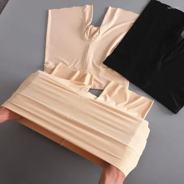 Ropa de dormir para mujer 5XL Algodón suave Sin costuras Pantalones cortos de seguridad Verano debajo de la falda Pantalones cortos Modal Seda de hielo Medias transpirables Ropa interior