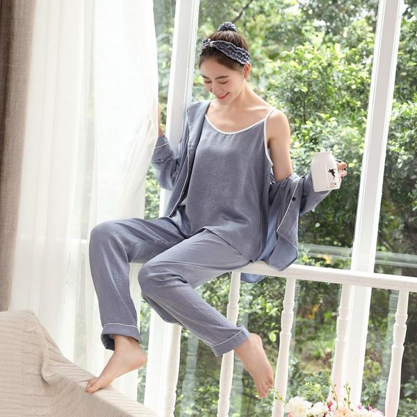 Ropa de dormir para mujer, 7 piezas, conjuntos de pijamas para niñas/mujeres, pijamas de estilo coreano, ropa de salón para mujer, talla única, verano/otoño/primavera