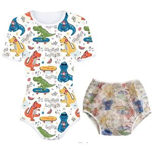 Dames slaapkleding volwassen baby bodysuit sissy snap crotch pyjama's abdl oneesie pvc luier deksel 220913