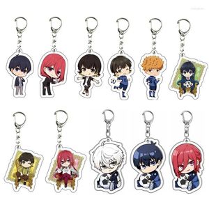 Vêtements de nuit pour femmes Anime Blue Lock Acrylique Porte-clés Dessin animé Isagi Yoichi Chigiri Bachira Pendentif Porte-clés Prison Mignon Porte-clés Fans Cadeaux