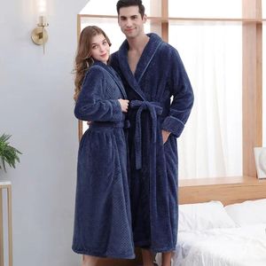 Nachtkleding voor dames Herfst- en winternachthemden Badjas met koppeltaille Verdikte verlengde pyjama in grote maten