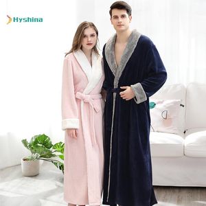 Dames Nachtkleding Herfst Winter Uitgebreide Nachthemd Verdikte Flanel Paar Coral Fluwelen Bathrobe Heren Pyjama