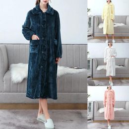 Ropa de dormir para mujeres otoño invierno espesado extra con túnicas calientes largas peluches para mujeres bañera de noviazgo de sueño salón de sueño pijama kimono