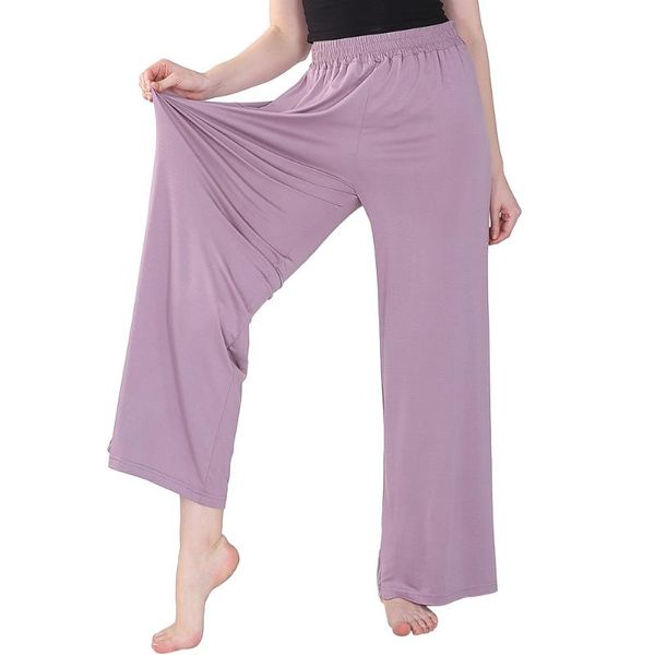 Ropa de dormir para mujer Pantalones de casa de gran tamaño Pijama de algodón para mujer Pierna ancha Primavera Verano Suelta Alto elástico Pantalones casuales Ropa de dormir Ropa Mujer