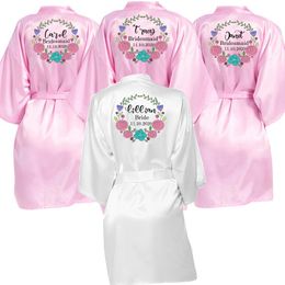 Women's Sleepwear Bride's Team gewaden bruidsmeisje babes moeder van de bruid personaised naam gewaad voorstel cadeau