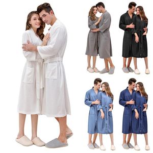 Vêtements de nuit pour femmes Catsuit Lingerie pour femmes Couple Long Cardigan El Home Wear Peignoir Sexy Pink LingerieWomen's