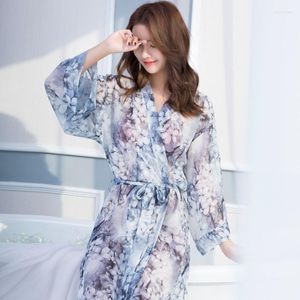 Vêtements de nuit pour femmes en mousseline de soie Sexy Robe pour femmes peignoir décontracté demoiselle d'honneur cadeau Kawaii Lingerie chemise de nuit loisirs hauts de nuit été 2023