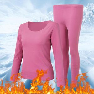 Dames slaapkleding duds vrouwen petite pyjama kerstcadeau voor bemanning nek fleece bekleed lange mouw thermisch ondergoed vest dames ski -uitrusting