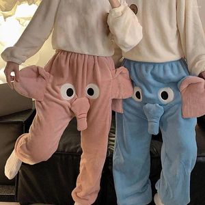 Dames slaapkleding olifanten shorts zomer grappige paren broek trucs schattige broeken losse huis voor man en vrouw