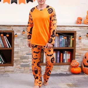 Dames Designer Nachtkleding Familie Bijpassende Halloween-pyjama Set Spookprint Pjs Lange mouw Pullover Broek 2-delig Vakantieverrassing Aangename feestsets