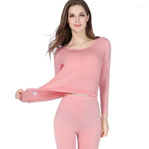 Vêtements de nuit pour femmes FDFKLAK Modal Plus Taille Femmes Pyjamas Ensemble à manches longues Chemise à fond confortable Pantalon Sous-vêtements Costume Pijama Mujer