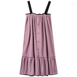 Vêtements de nuit pour femmes Femme Pur Coton Chemise De Nuit Dame Sexy Spaghetti Strap Robe De Nuit Femmes Nuisettes Sans Manches De Nuit Demoiselle D'honneur Dres