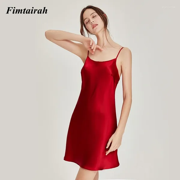 Vêtements de nuit pour femmes fimtairah 6a pyjama en soie de mûrie de mûrier sets de nocturnes pyjamas mujer