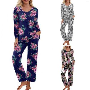 Dames slaapkleding bloemenprint gestreepte pyjama's zetten tops met korte mouwen en broek joggers vrouwen pakken overalls voor