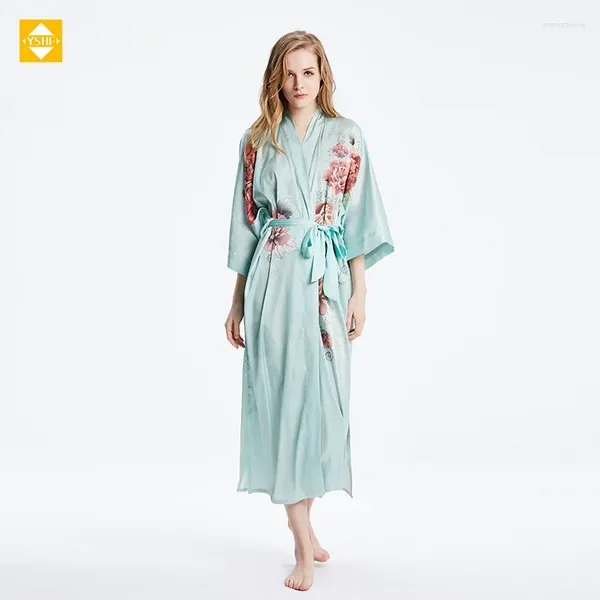 Ropa de dormir para mujer, kimono de seda Hangzhou, ropa de hogar informal de verano, cárdigan cómodo, pijamas, tela reservada con soporte por lotes mixtos