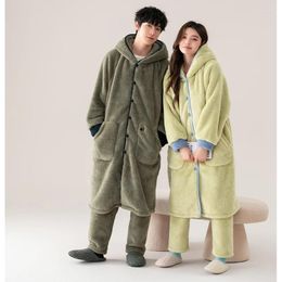 Vêtements de nuit pour femmes couple de haute qualité robe flanelle hiver