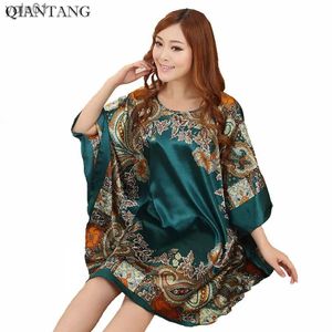 Vêtements de nuit pour femmes Vente chaude Fashion Lady Robe d'été Chinois Femmes Faux Soie Robe de bain Yukata Chemise de nuit Nuisette Pijama jer Taille unique Xsz622JL231109