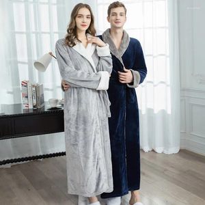 Dames Nachtkleding In De Herfst Winter Paar Pyjama Warme Badjas Flanellen Nachtjapon Plus Fluwelen Verdikte Dames Schattig Loungewear