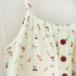 Ropa de dormir de las mujeres camisón japonés estilo verano mujeres camisón sin mangas pijamas coreano fino floral loungewear albornoz ropa de dormir