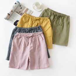 Vêtements de nuit pour femmes Style japonais femmes Shorts de sommeil coton solide Homewear Lingerie décontractée vêtements de salon 2023 été jeunes filles bas