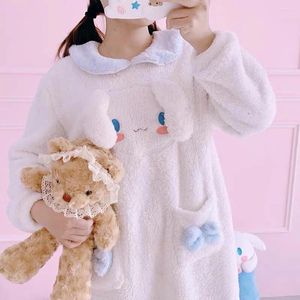 Vêtements de nuit pour femmes Kawaii Pyjamas Femmes Mignon Dessin animé Doux Anime Pyjama Vêtements de nuit Style japonais Lolita Chemise de nuit Cinamoroll Harajuku