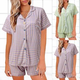 Dames Nachtkleding Gebreide Pyjama Vrouwen Set Satijn Sexy Lingerie V-hals Shirt Shorts Nachtkleding Homewear Kleine Junioren