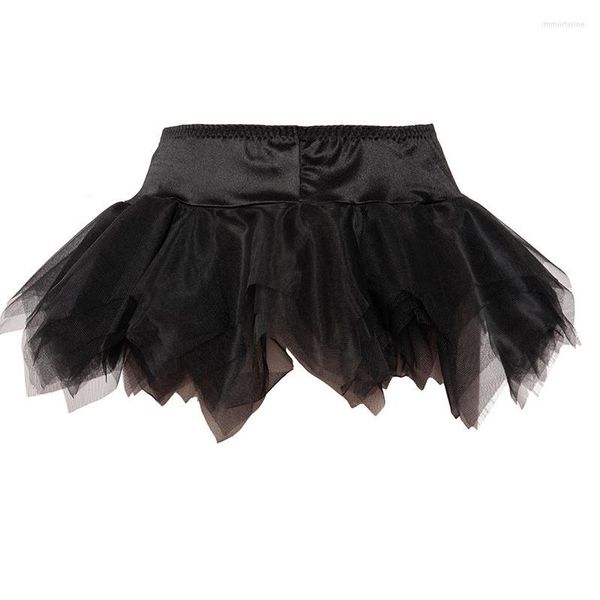 Ropa de dormir para mujer Faldas tutú en capas para corsé Mujer Mini Black Party Clubwear Vintage Burlesque Bustier Disfraces Accesorios Tallas grandes